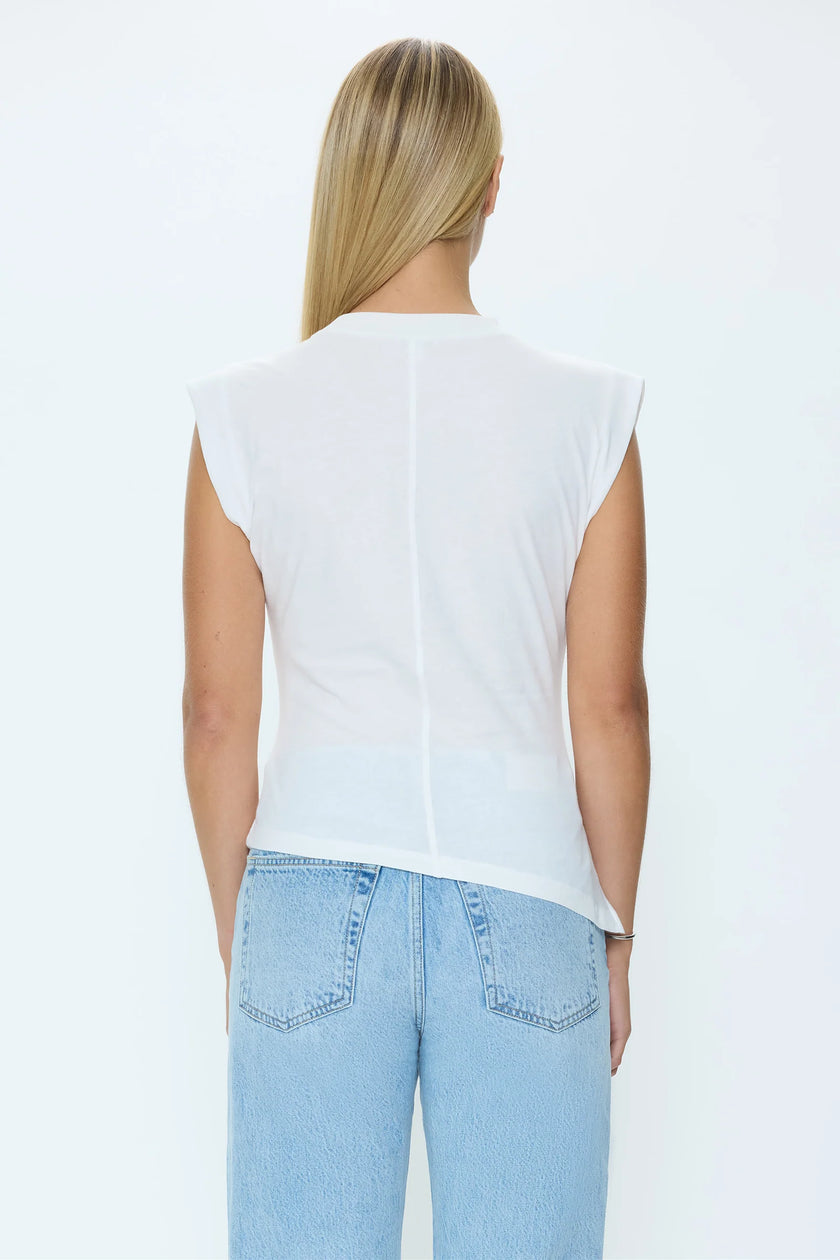 NYA DRAPED TEE IN LE BLANC