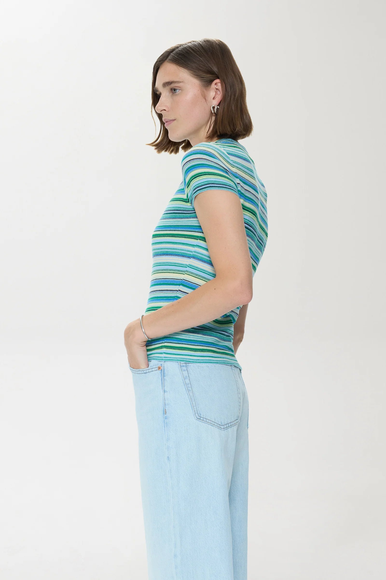 SELENE SHORT SLEEVE SWEATER TEE