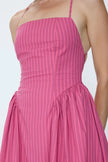 SADEE OPEN BACK DRESS IN MAGENTA STRIPE