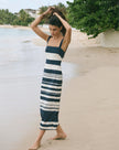 ELLA STRIPED MIDI DRESS