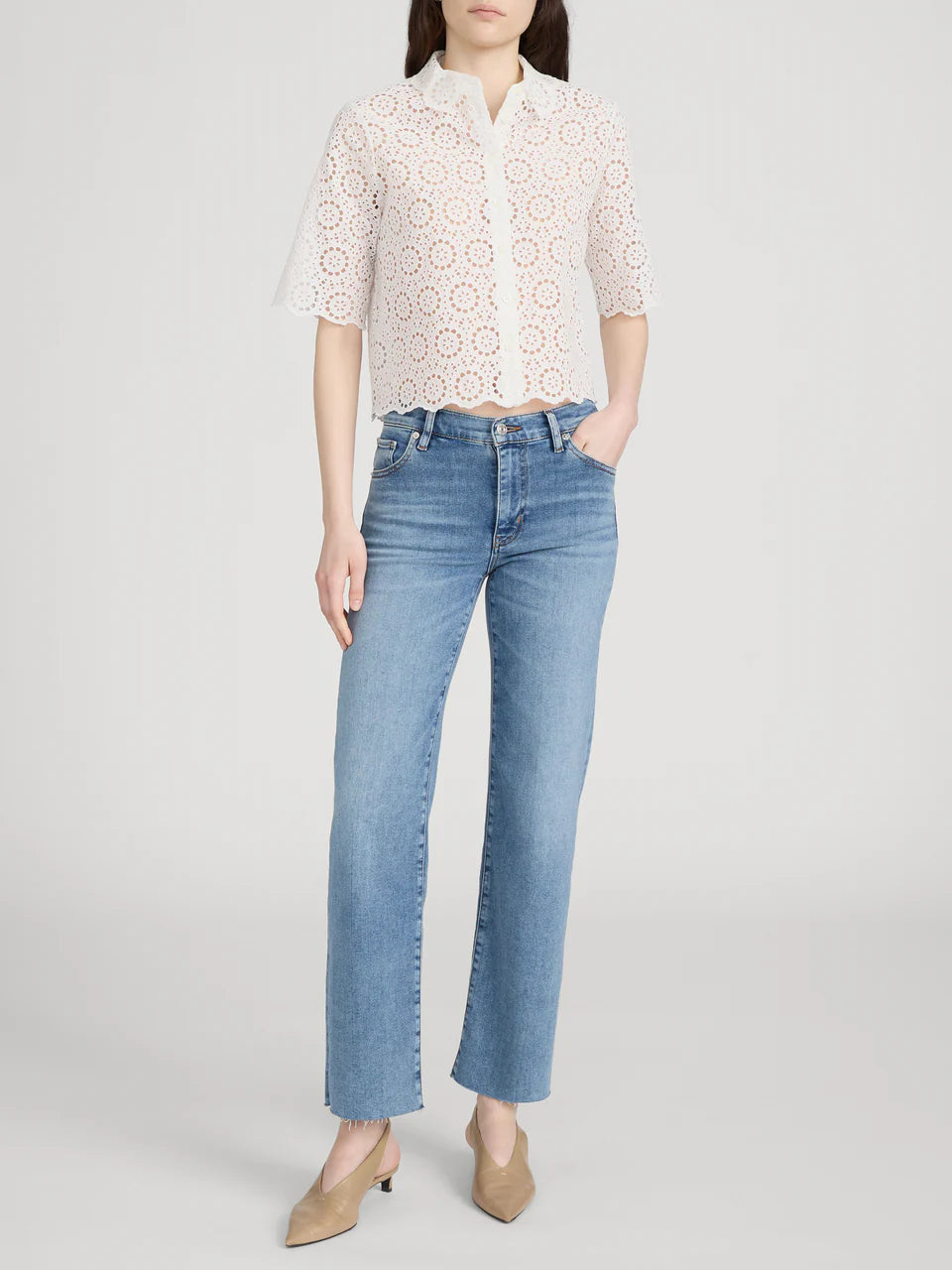 THE PETAL EYELET SHIRT