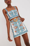 BLAZE MINI SKIRT IN CYPRESS EGRET