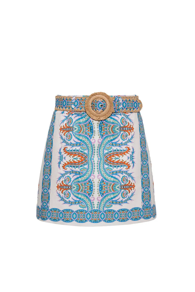 BLAZE MINI SKIRT IN CYPRESS EGRET