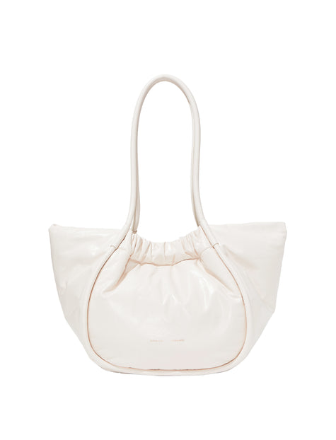 LARGE RUCHED TOTE IN PUFFY NAPPA