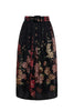 ALBA MIDI SKIRT IN MEADOWS BLACK