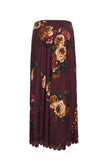 LOU SKIRT IN ARIANA FLORA MERLOT