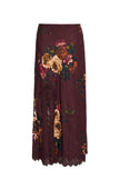LOU SKIRT IN ARIANA FLORA MERLOT