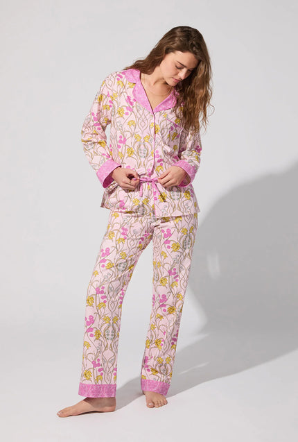 LONG SLEEVE CLASSIC WOVEN COTTON POPLIN PJ SET