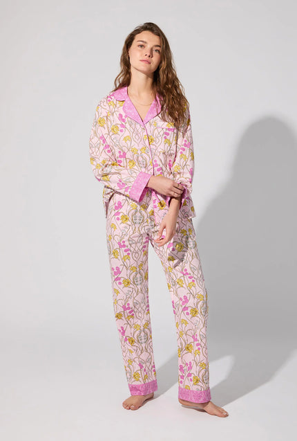 LONG SLEEVE CLASSIC WOVEN COTTON POPLIN PJ SET