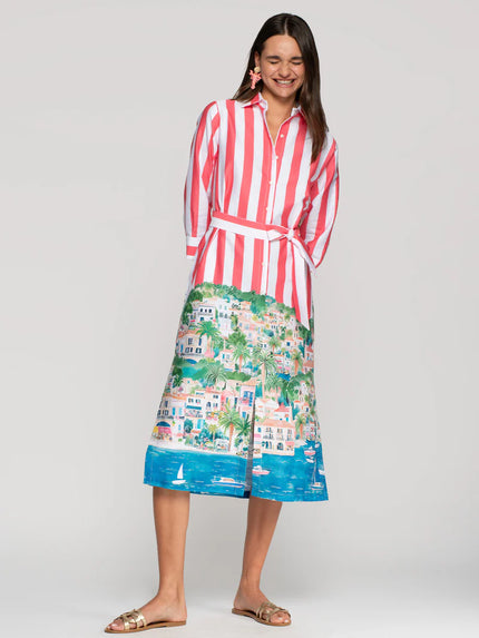 PUERTP BANUS STRIPED SHIRT DRESS