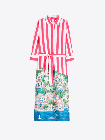 PUERTP BANUS STRIPED SHIRT DRESS