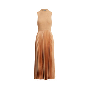 SWEATER PLEATED LONG DRESS