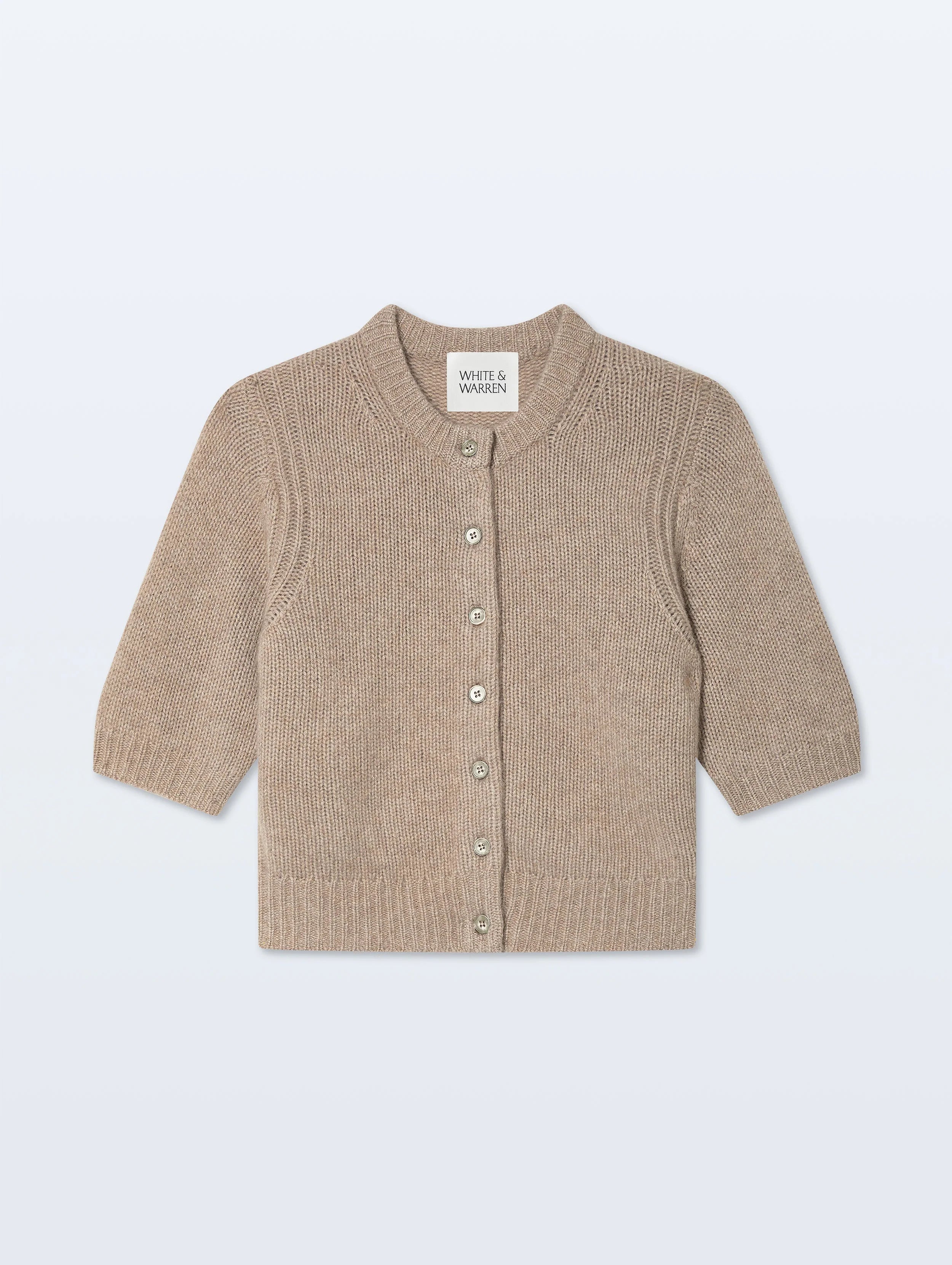 CASHMERE SHORT SLEEVE CARDIGAN