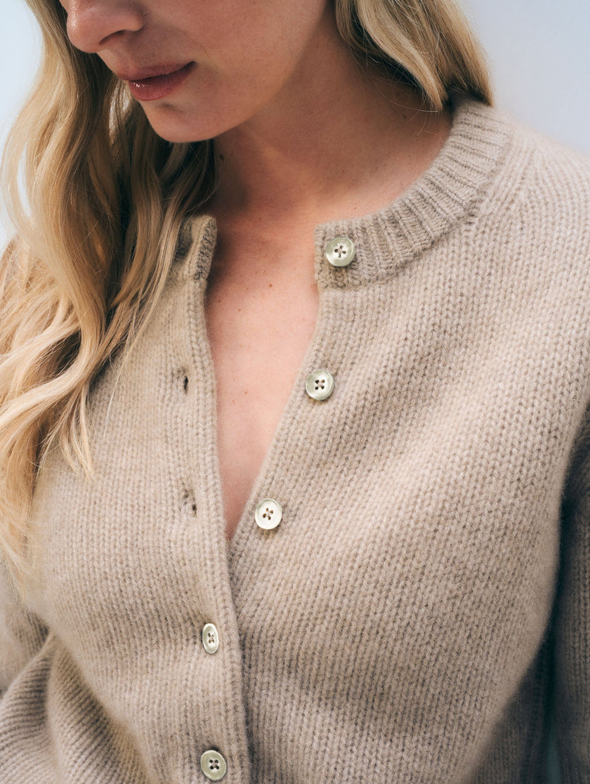 CASHMERE SHORT SLEEVE CARDIGAN