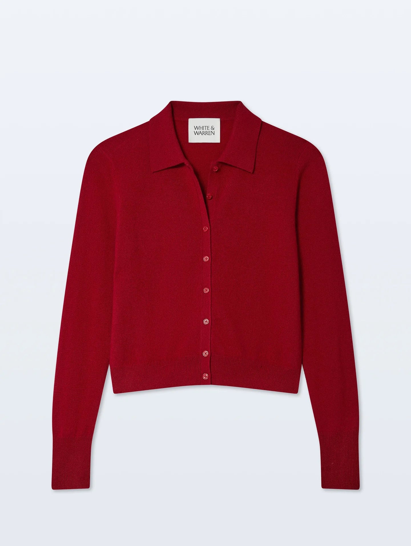 CASHMERE COLLARED CARDIGAN