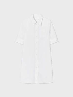 FITTED SHIRTDRESS IN COTTON POPLIN
