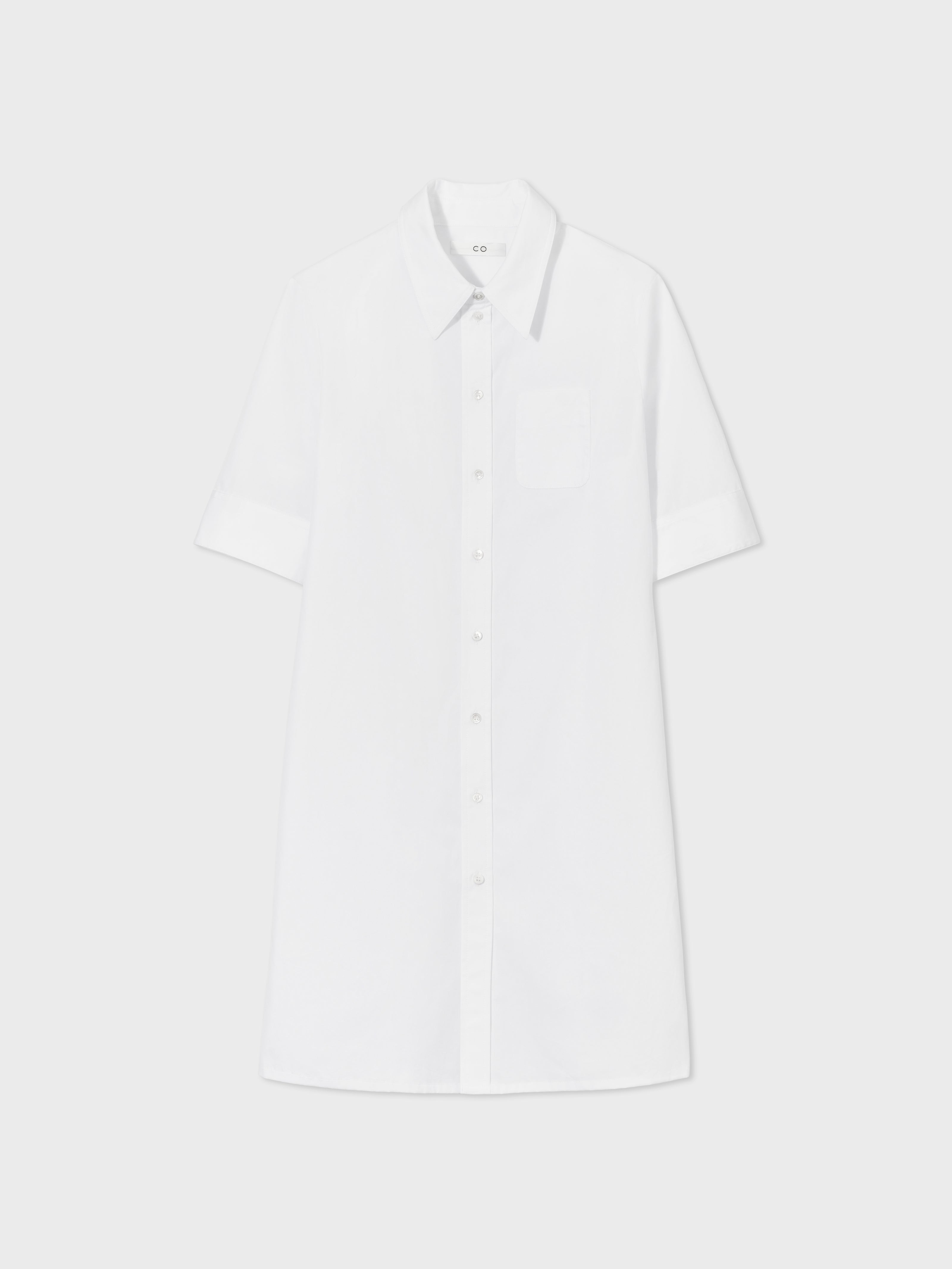 FITTED SHIRTDRESS IN COTTON POPLIN