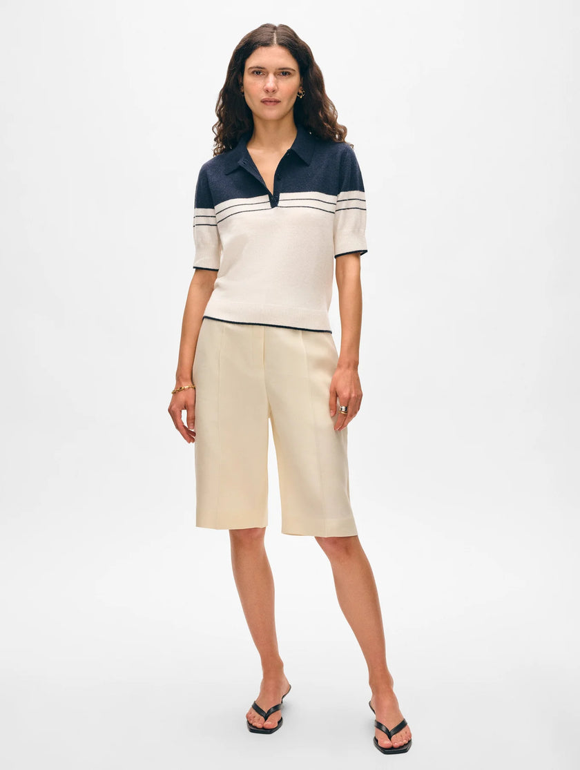 CASHMERE POLO TOP