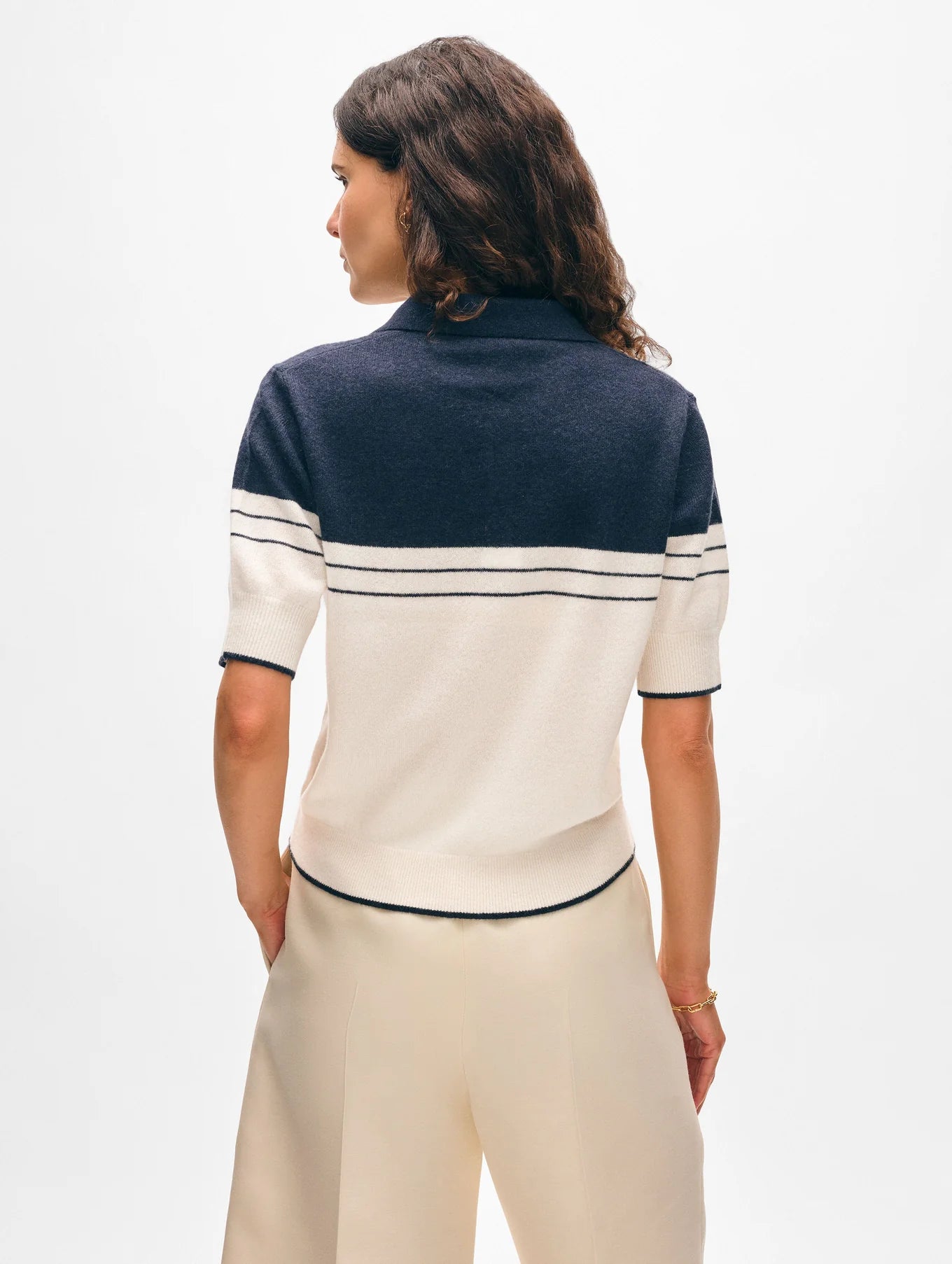 CASHMERE POLO TOP