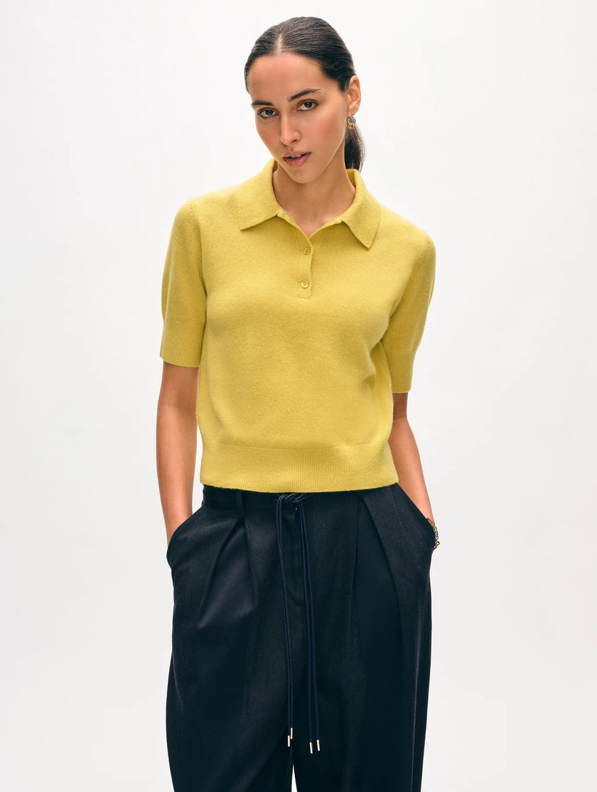 CASHMERE POLO TOP