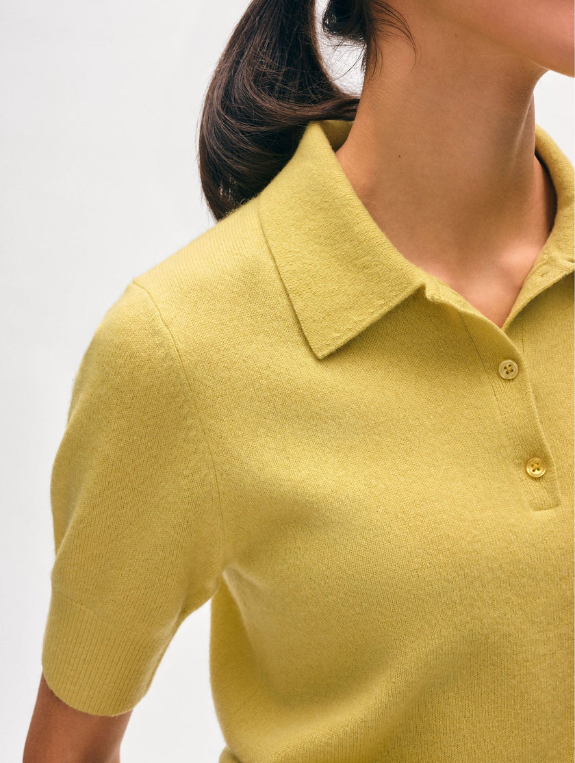 CASHMERE POLO TOP