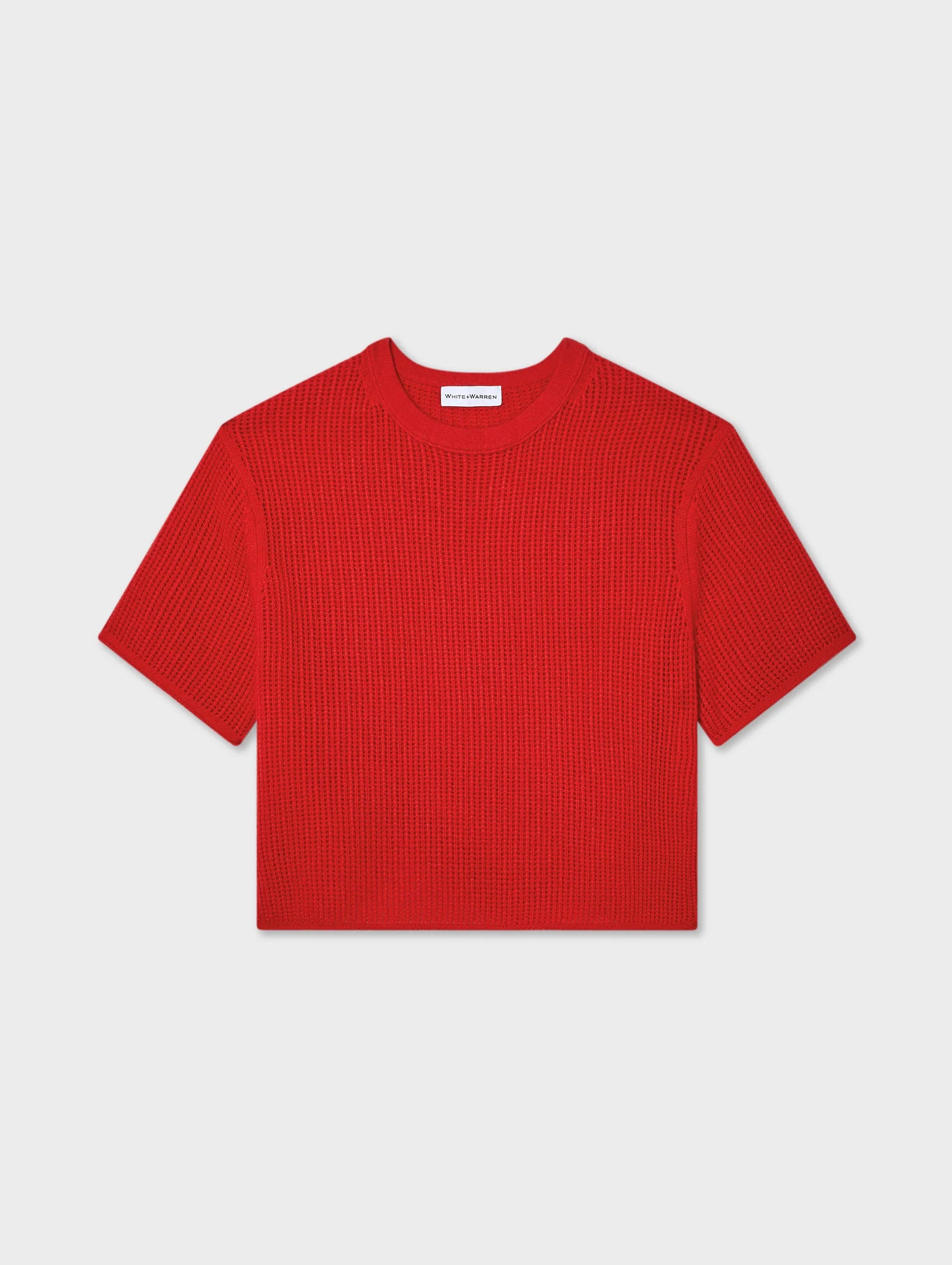 CASHMERE WAFFLE MESH TEE