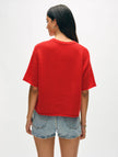 CASHMERE WAFFLE MESH TEE