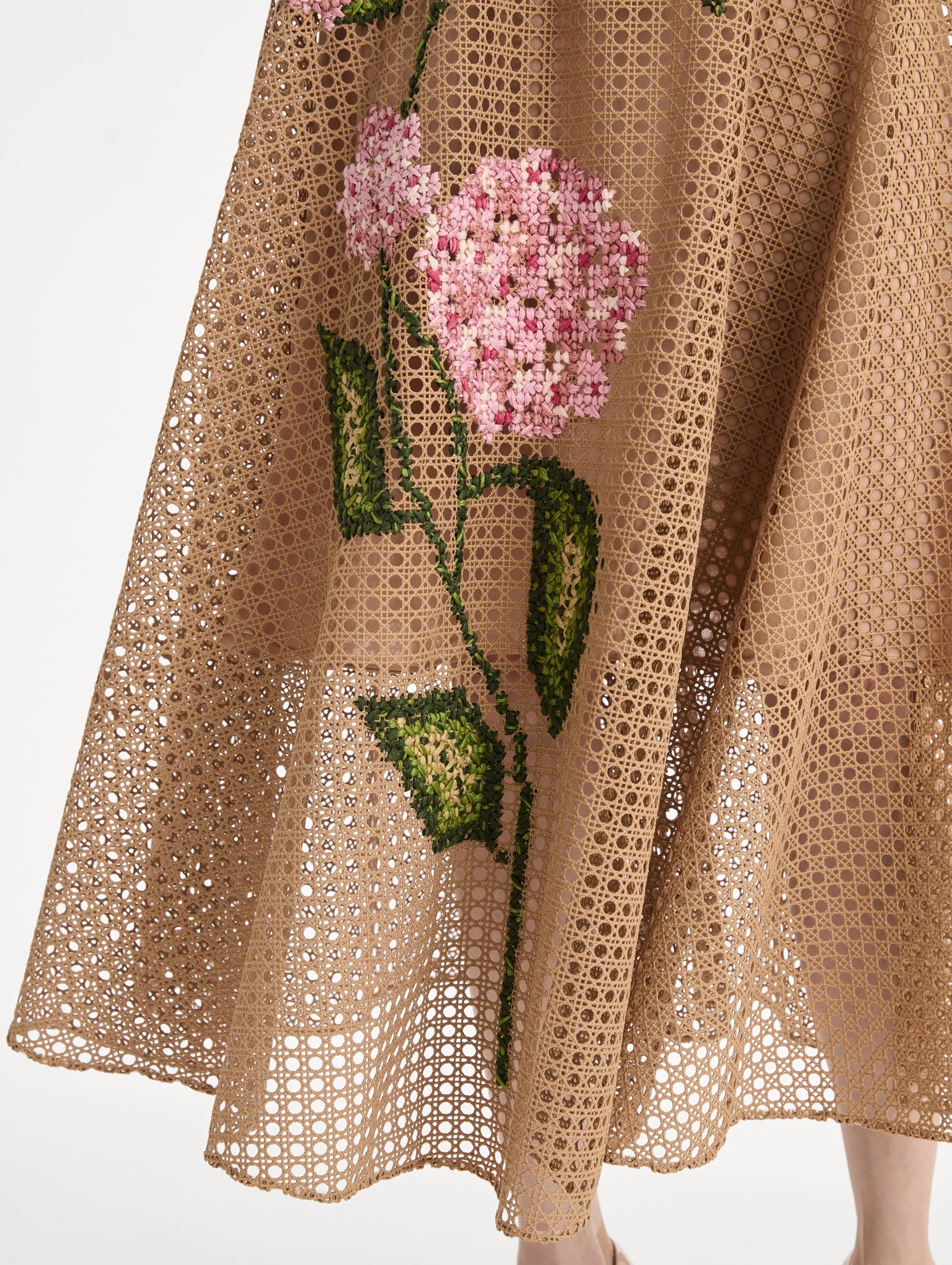 PORCELAIN FLOWER LATTICE DRESS