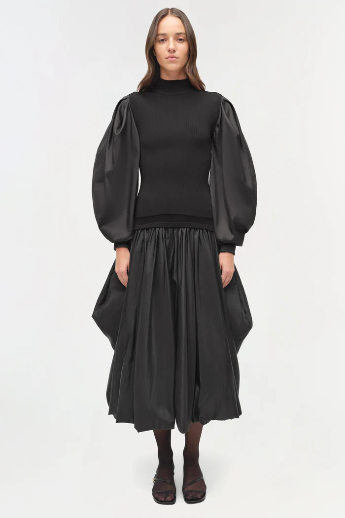 JACKIE TAFFETA KNIT TOP