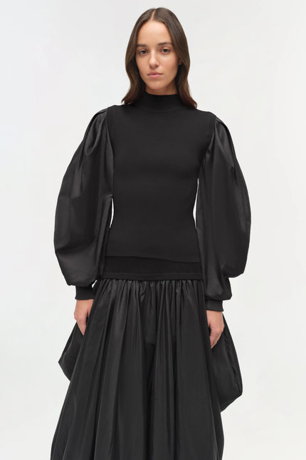 JACKIE TAFFETA KNIT TOP