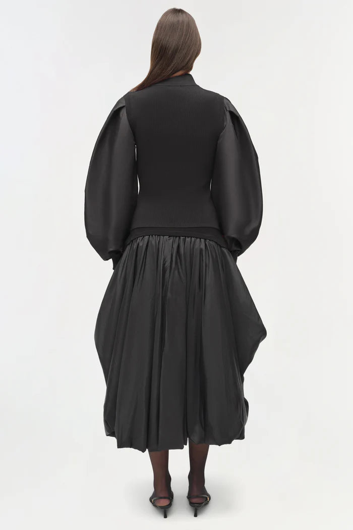 JACKIE TAFFETA KNIT TOP