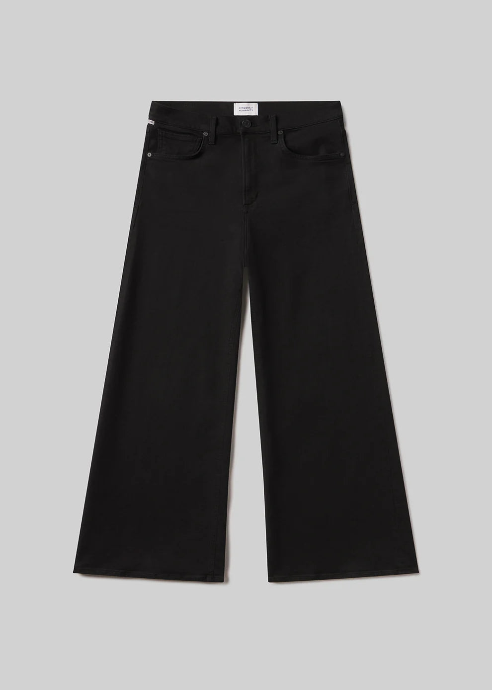 LYRA LONG WIDE LEG JEAN IN PLUSH BLACK