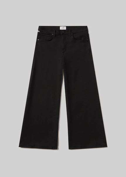 LYRA LONG WIDE LEG JEAN IN PLUSH BLACK