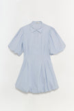 CLEO COTTON MINI DRESS IN PERIWINKLE SKY