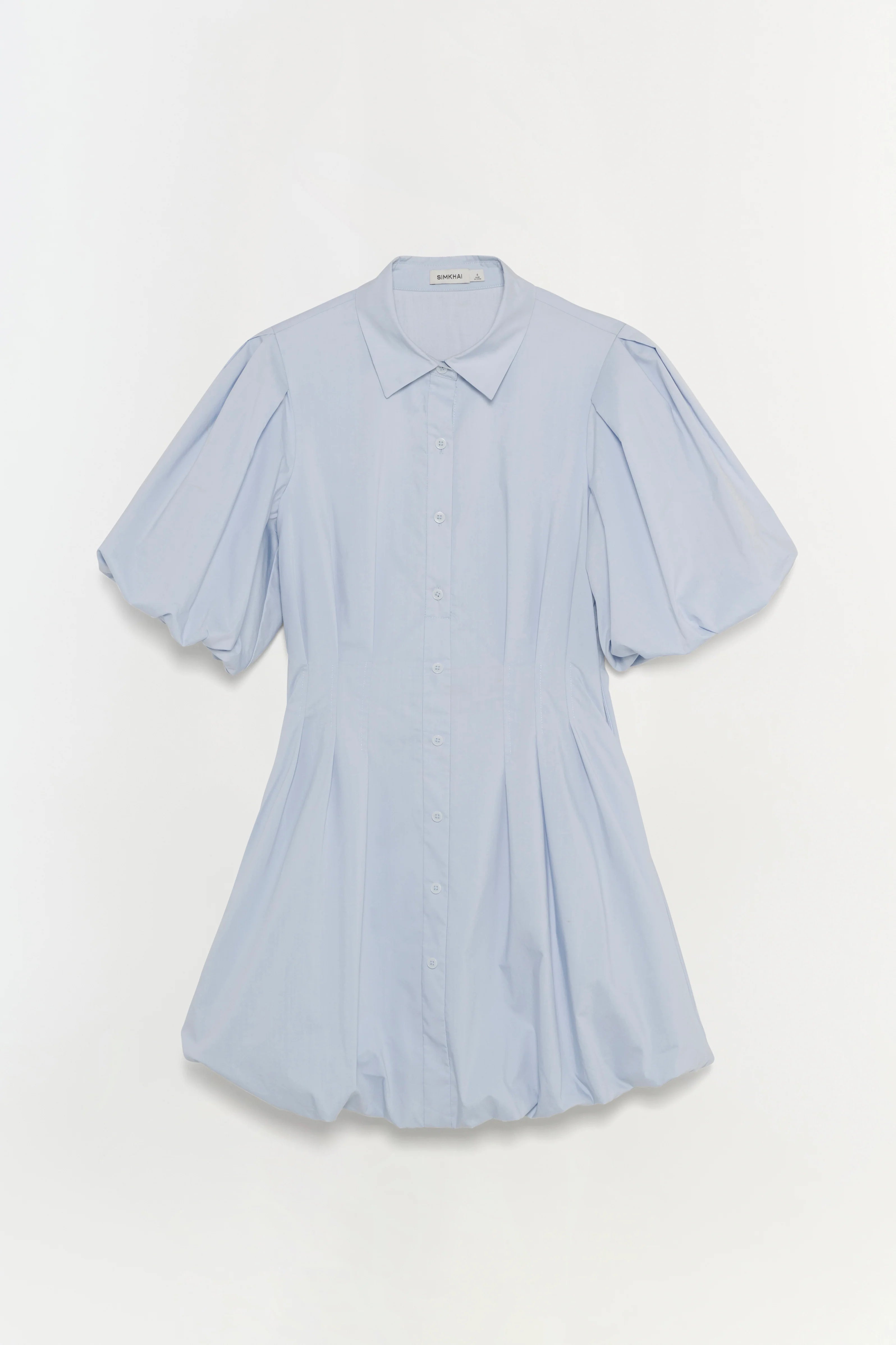 CLEO COTTON MINI DRESS IN PERIWINKLE SKY