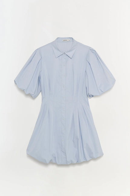CLEO COTTON MINI DRESS IN PERIWINKLE SKY