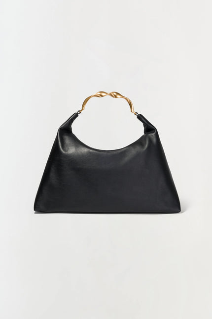 TWIST LEATHER HOBO