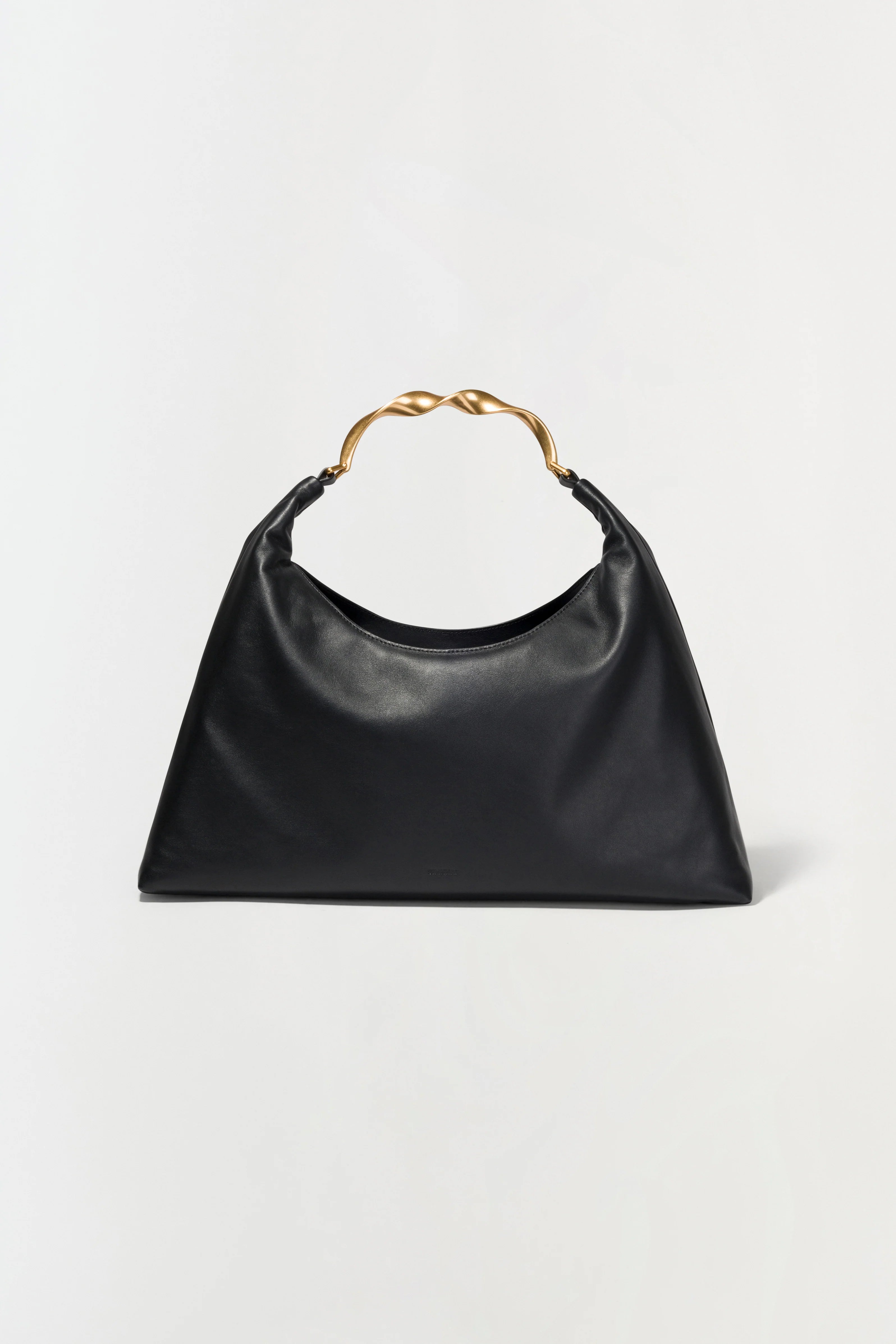 TWIST LEATHER HOBO