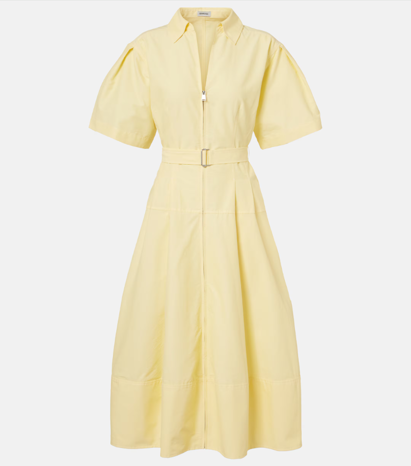 MEREDITH COTTON MIDI DRESS IN BUTTERCREAM