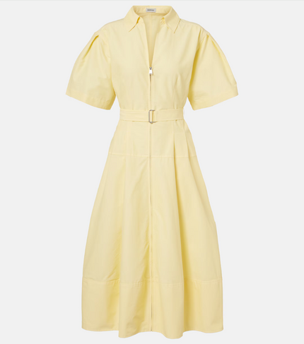 MEREDITH COTTON MIDI DRESS IN BUTTERCREAM
