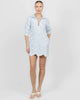 FREYA EMBROIDERED LINEN MINI DRESS