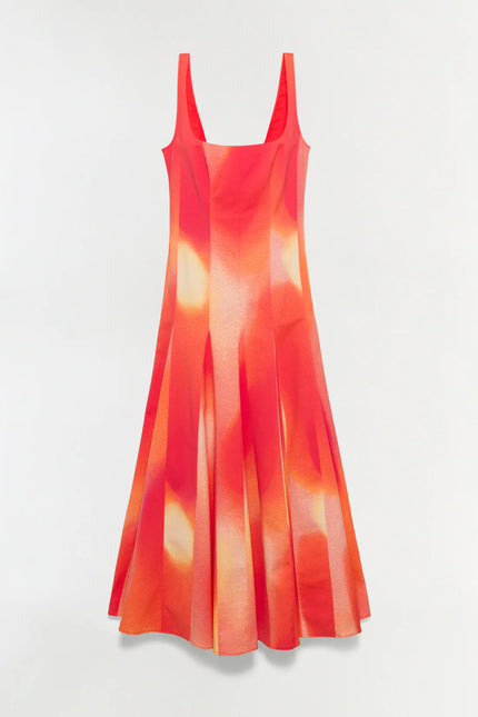LARA MIDI DRESS IN GOLDEN HOUR SUNSET