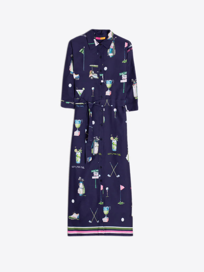 GOLF PRINT SHIRT DRESS