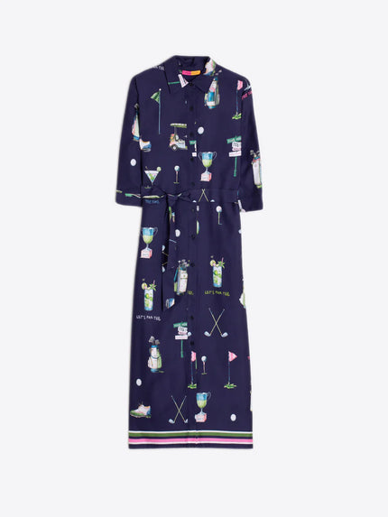 GOLF PRINT SHIRT DRESS