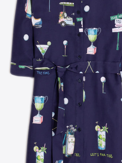 GOLF PRINT SHIRT DRESS