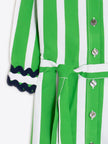 GREEN STRIPE SHIRT DRESS