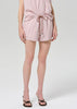 ESTE DRAWSTRING SHORT IN RASBERRY STRIPE