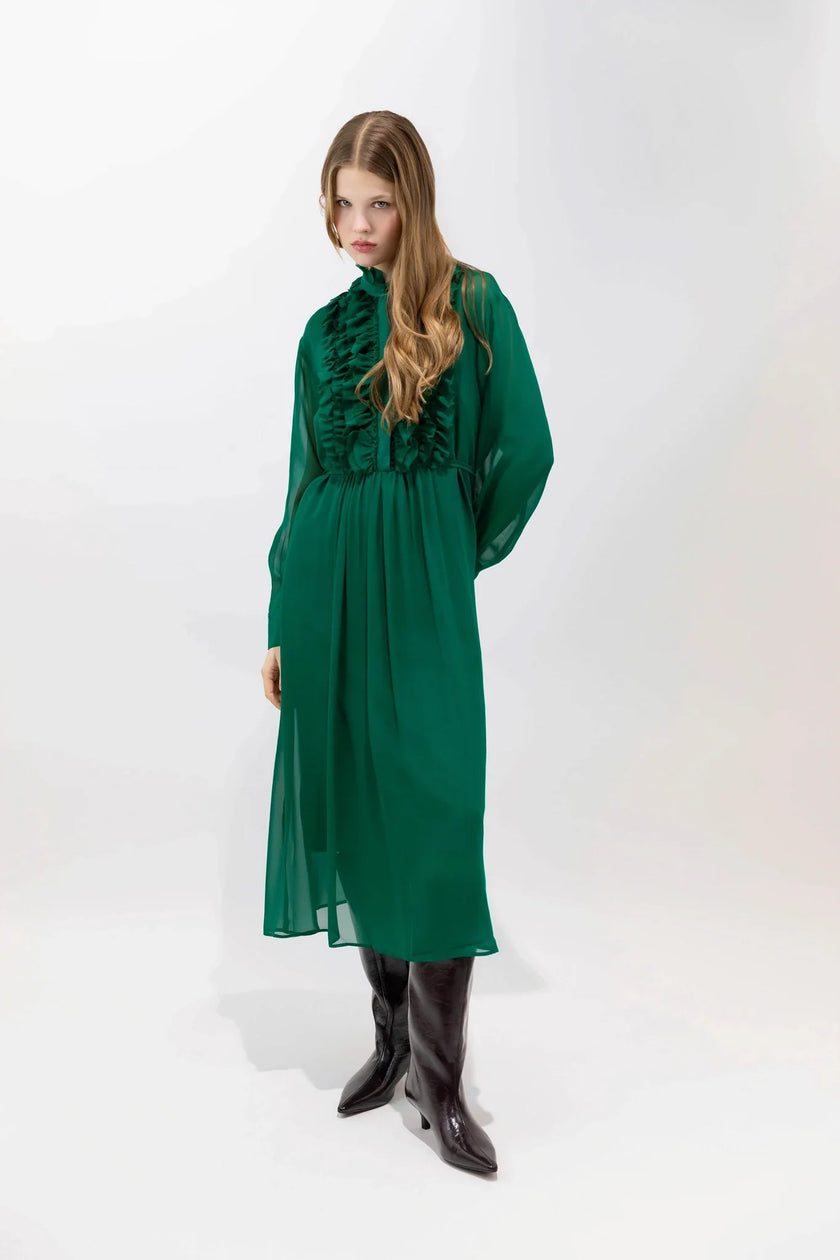 LONG GEORGETTE SILK DRESS