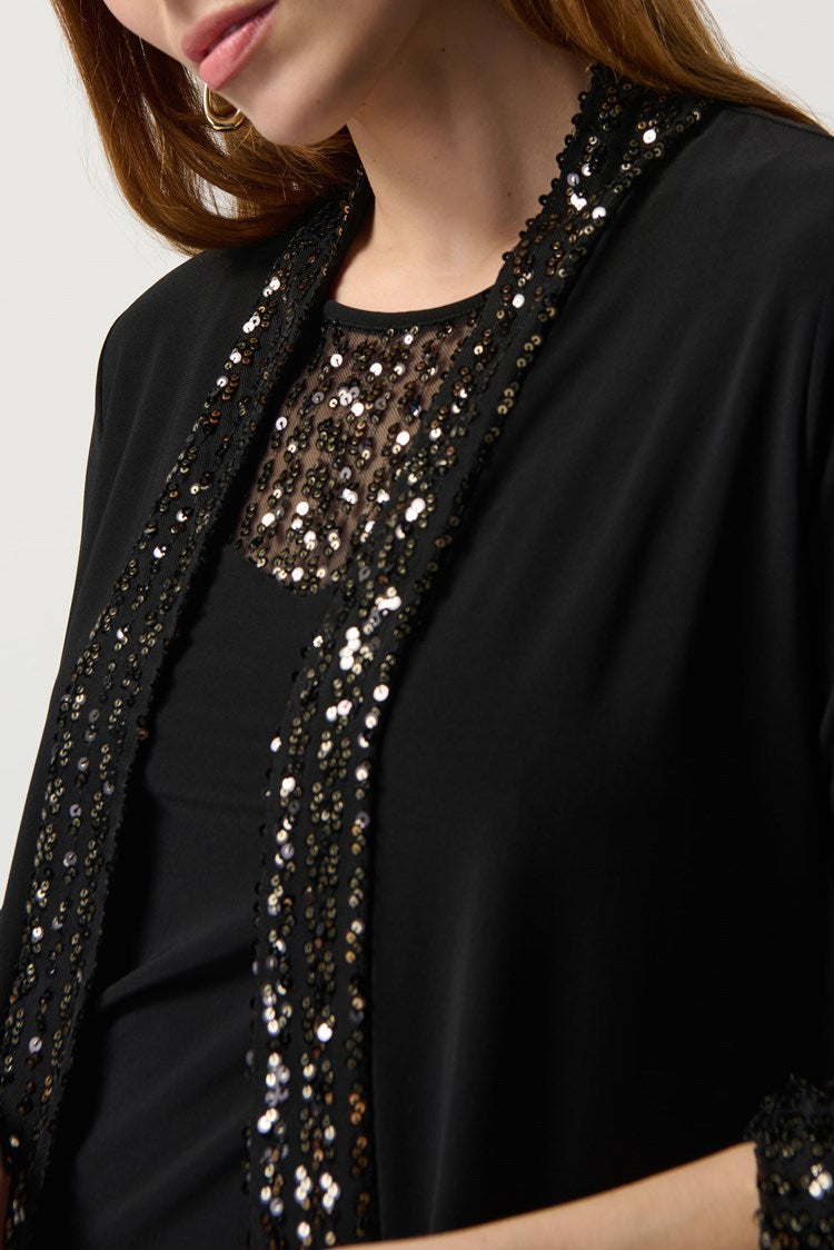 2 PIECE CARDIGAN SET WITH SEQUINS