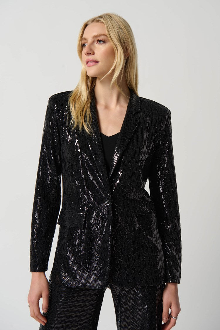 KNIT BLAZER WITH NOTCH COLLAR